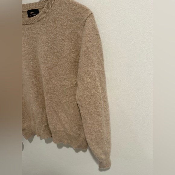 Quince Mongolian Cashmere Crewneck Sweater Size XL, Oatmeal Quiet Luxury - Picture 5 of 14